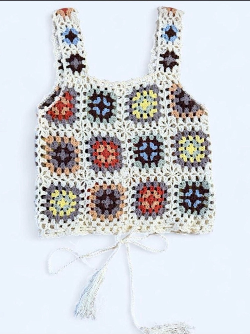 POL Crochet Granny Square Tank Top - Picture 3 of 5